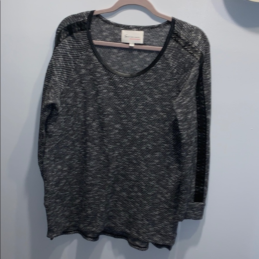 Vince Canute M leather trimmed top